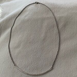 Minimalist Silver Bar Necklace - Women's Jewelry